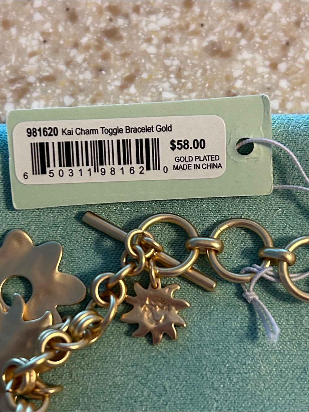 Spartina Gold Floral Charm Bracelet - Picture 4 of 4